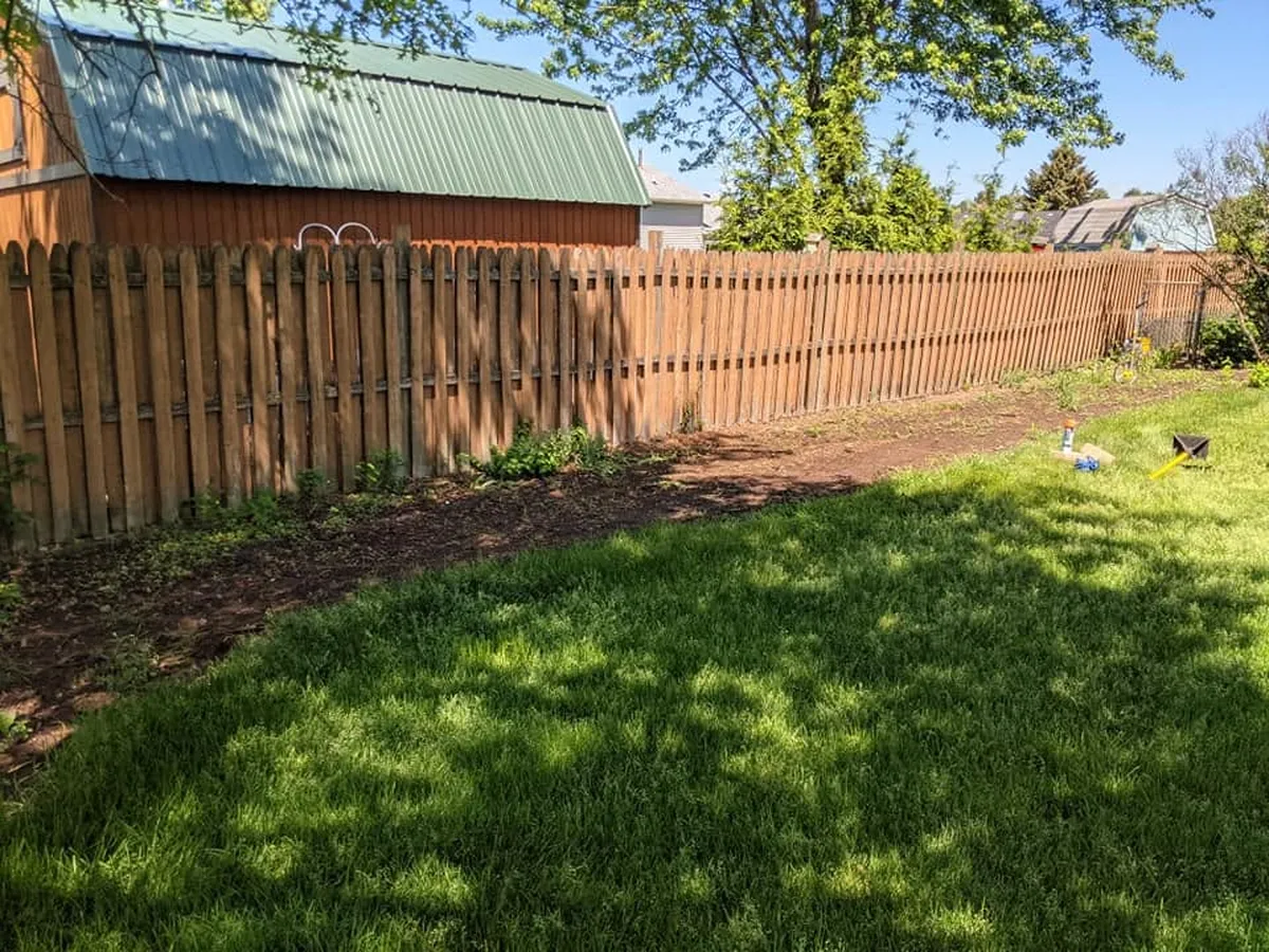 Front landscape bed before planting